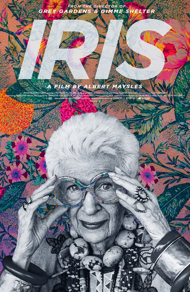 Starring in the documentary 'Iris' which releases today in selected theaters.